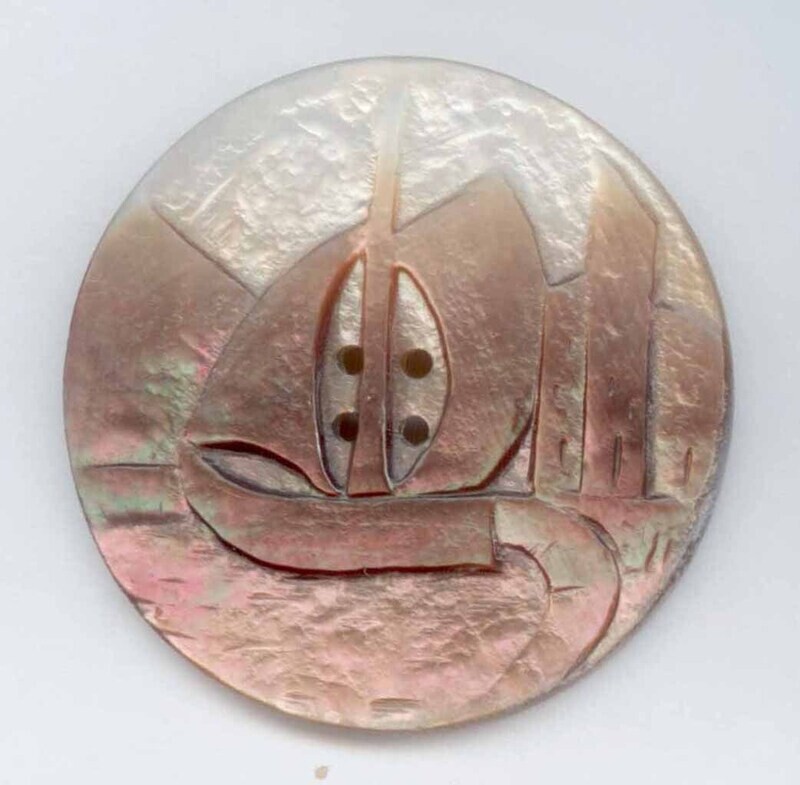 Boat Carved on Shell