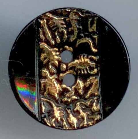 Black Glass with Sea Creatures