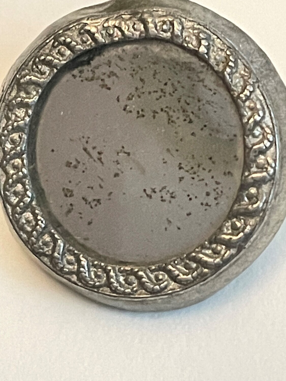 Mirror in Metal with Wood Back, 18th C