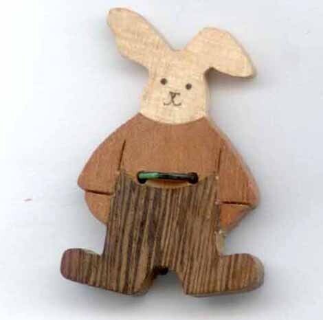 Wood Rabbit Wearing Clothes