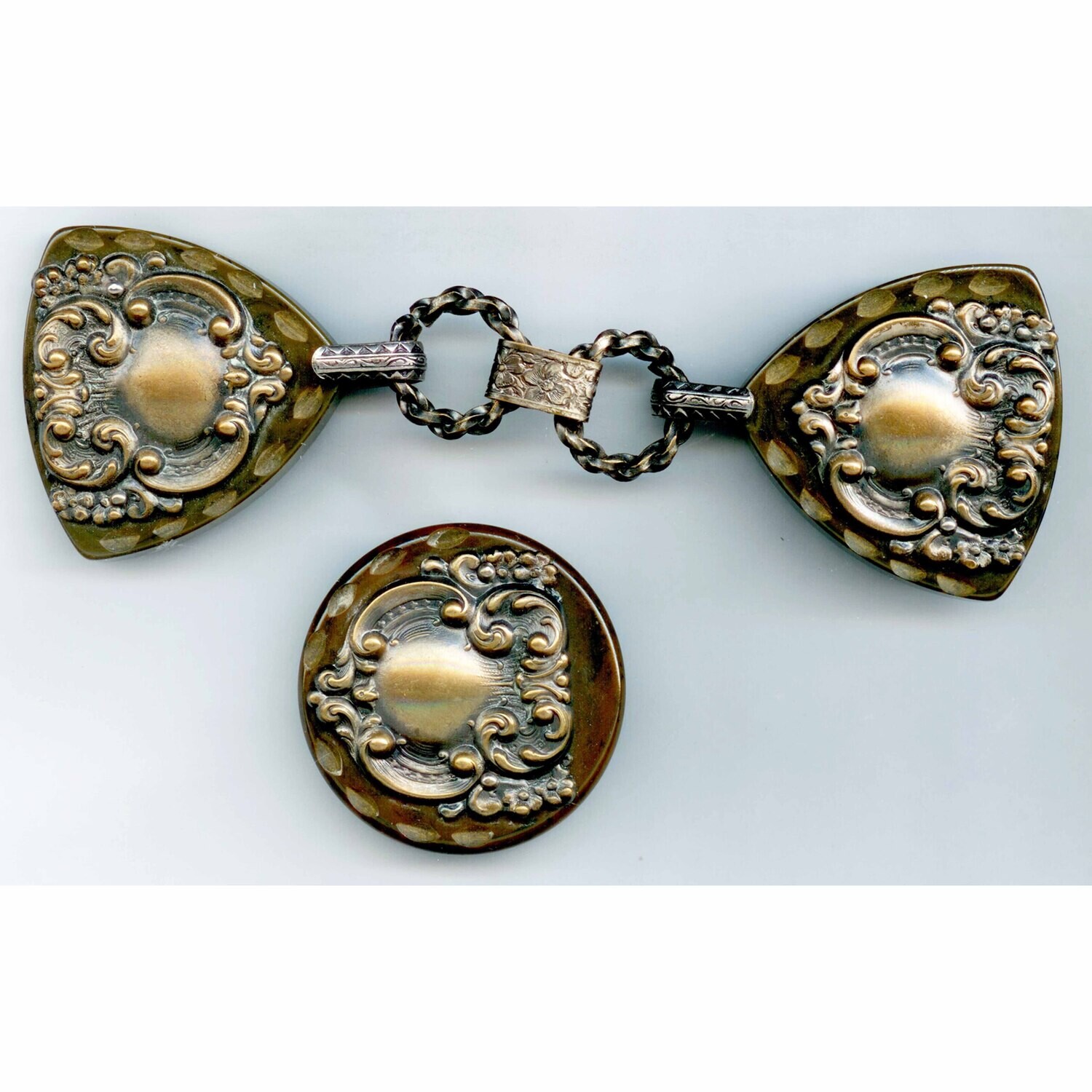 Matching Bakelite Clasp &amp; Button