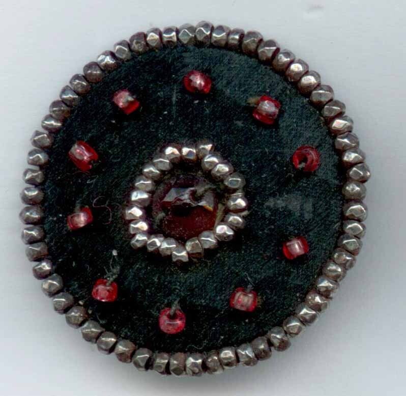 Fabric with Glass &amp; Steel Beads