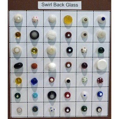 Card of 42 Swirl Back Glass