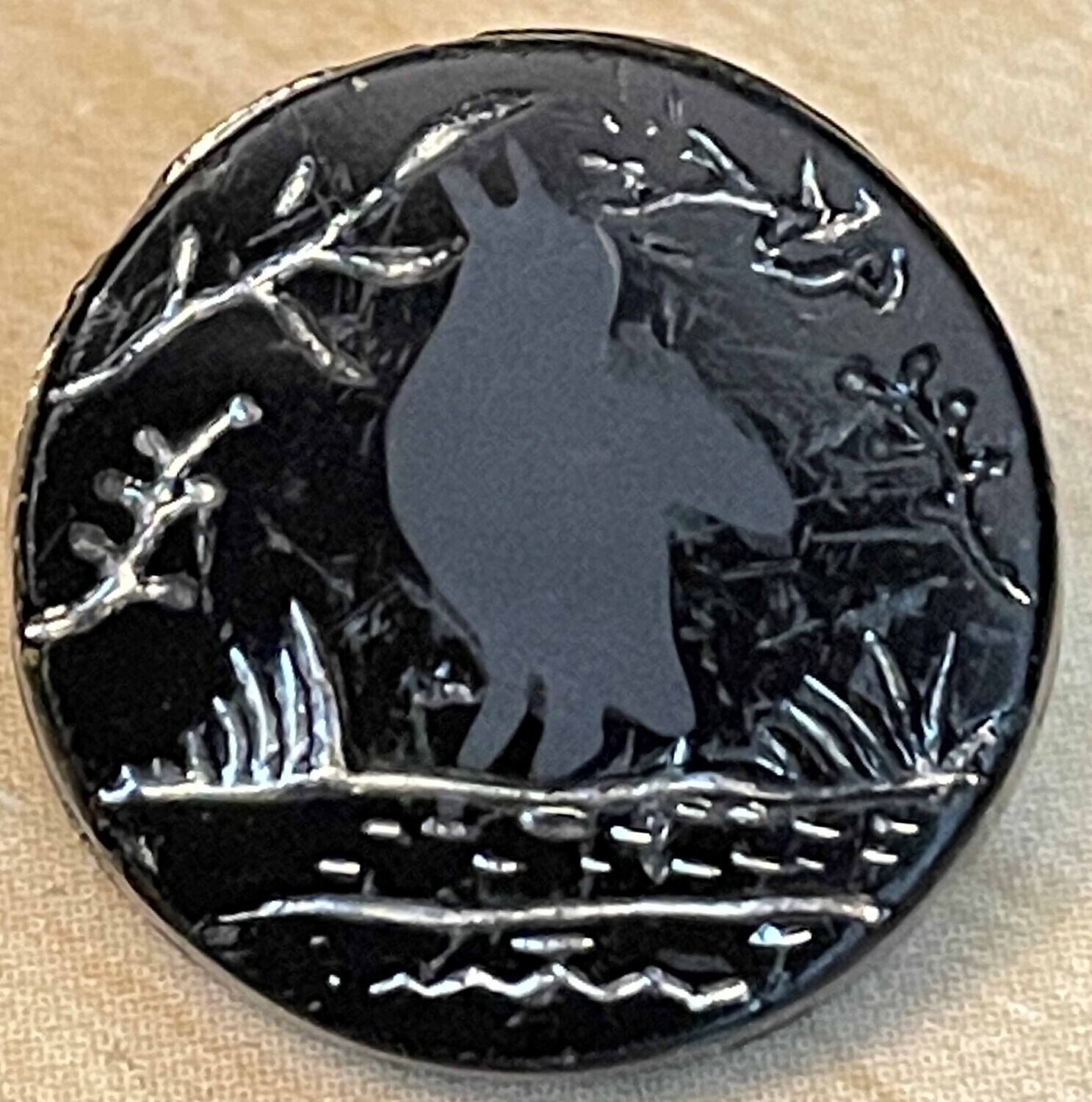 Black Glass, Acid Etched Bird
