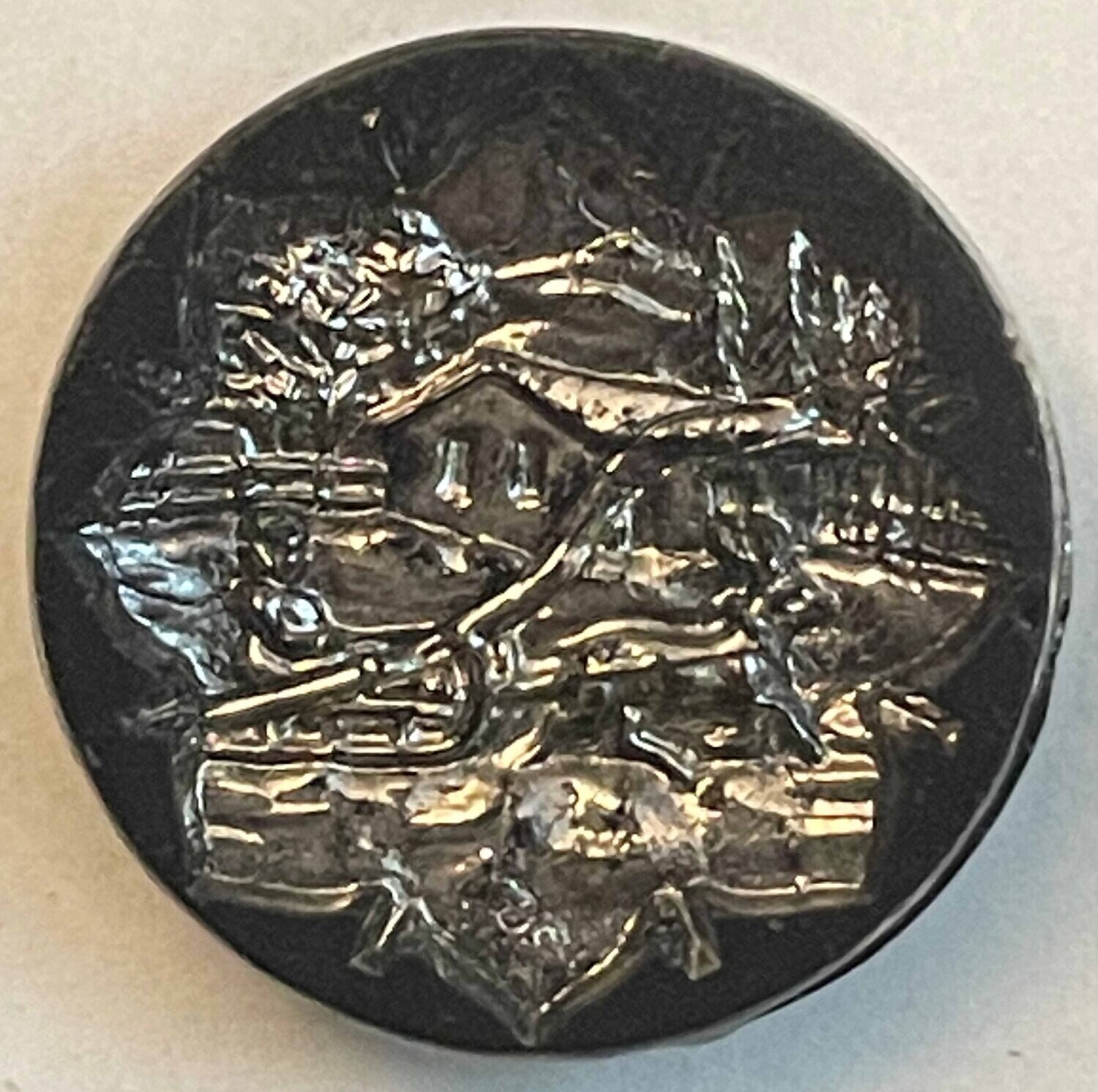 Winter Scene, Sleigh pulled by Deer
