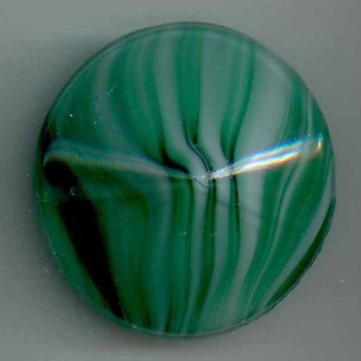 White Glass Encased with Green