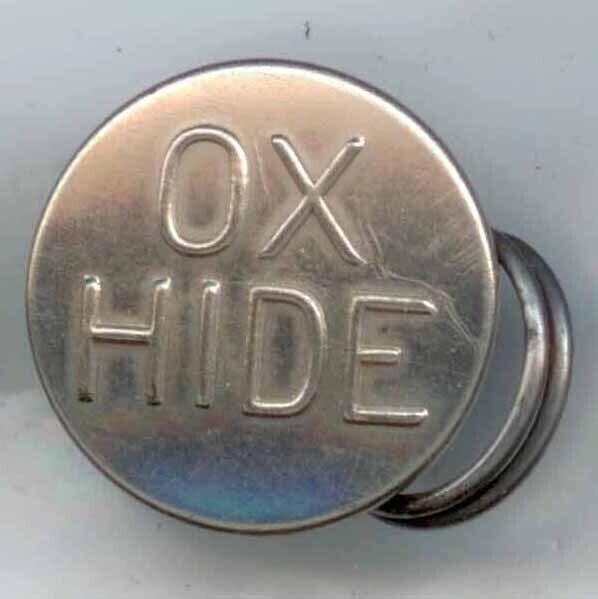 &quot;OX HIDE&quot; Overall Button