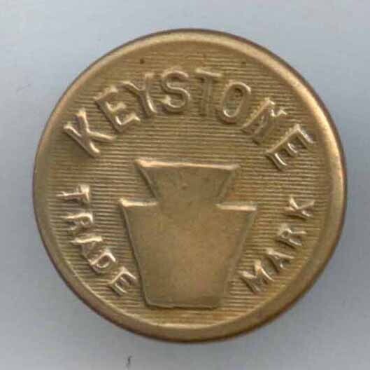 &quot;KEYSTONE TRADE MARK&quot; Overall Button