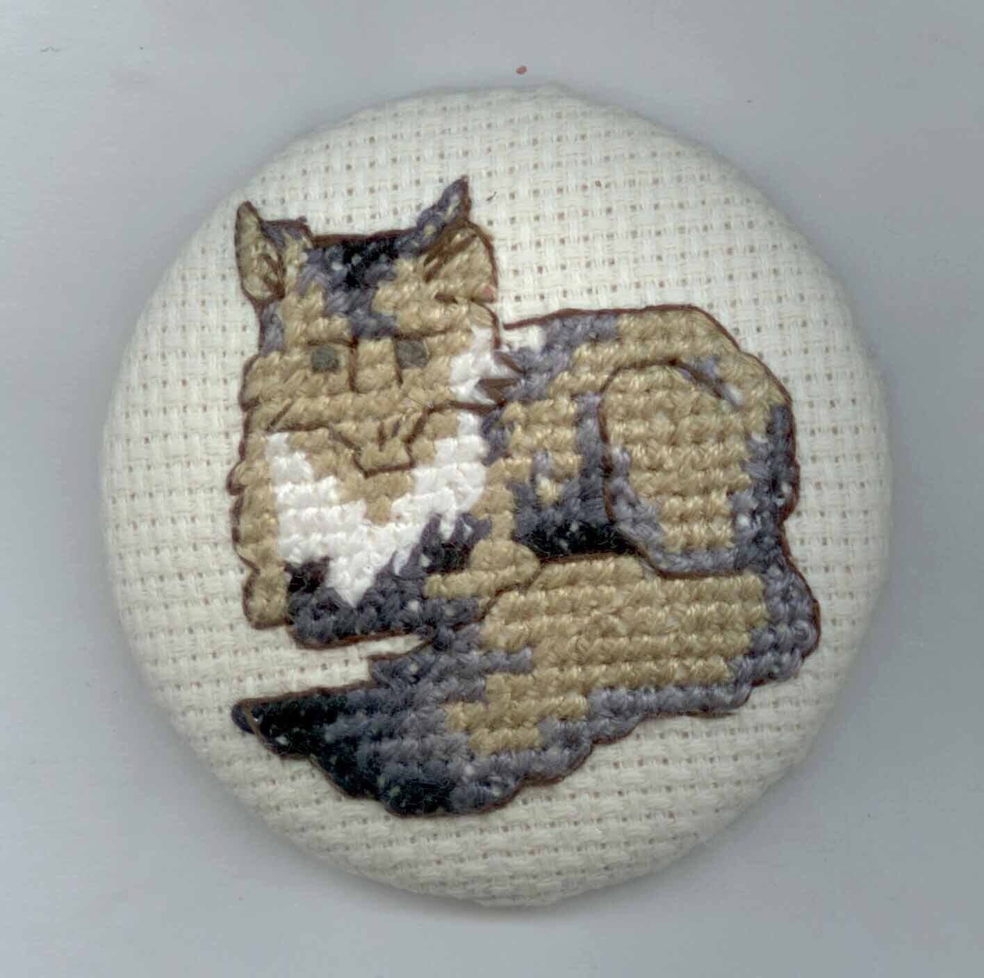 Fox Stitched on Fabric