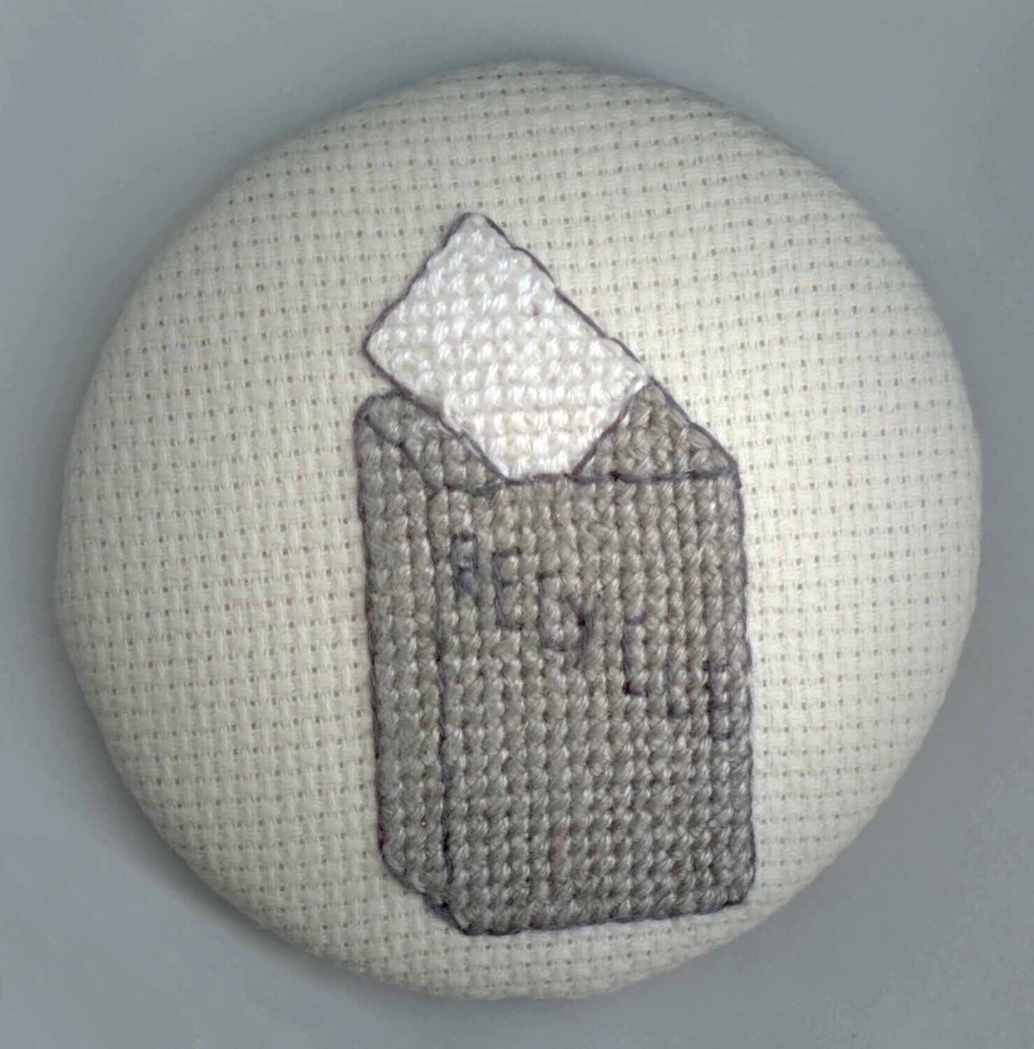 Recycle Ben Stitched on Fabric