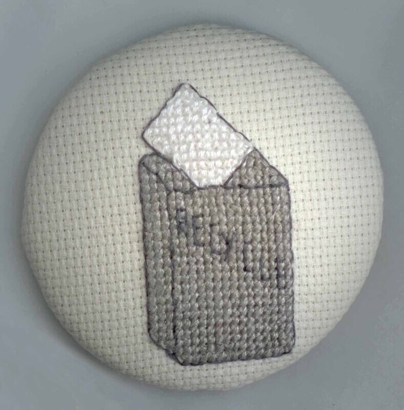 Recycle Ben Stitched on Fabric
