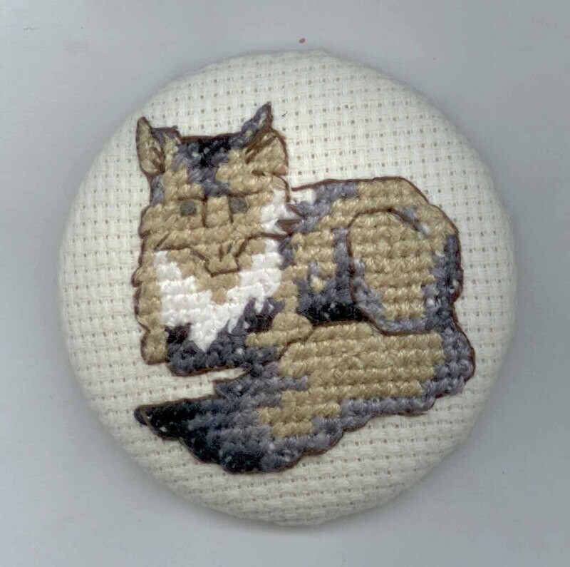 Fox Stitched on Fabric
