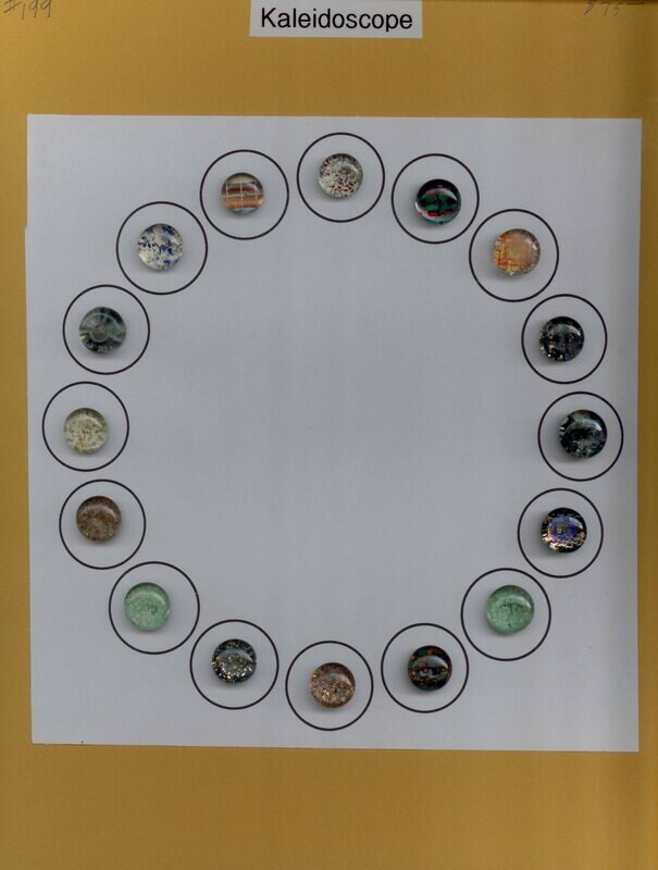 Card of 16 Kaleidoscope Buttons