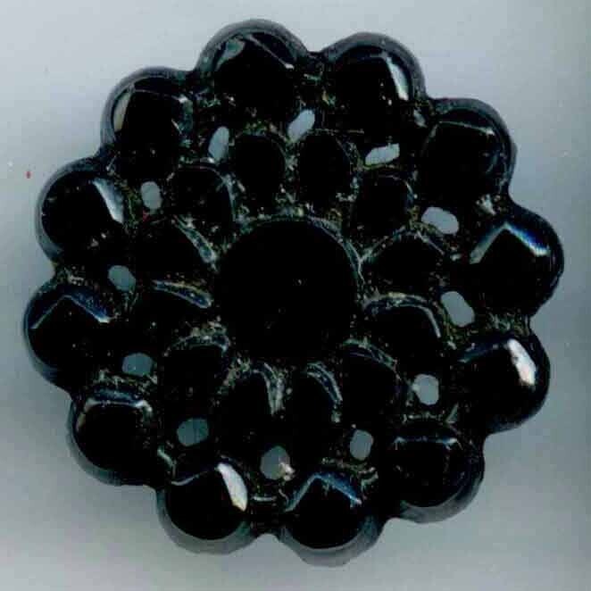 Pierced Medium Black Glass