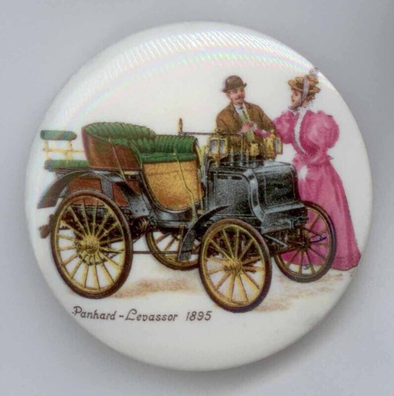 Transfer on Porcelain, Verbal &quot;Panhard-Levassor-1895&quot;