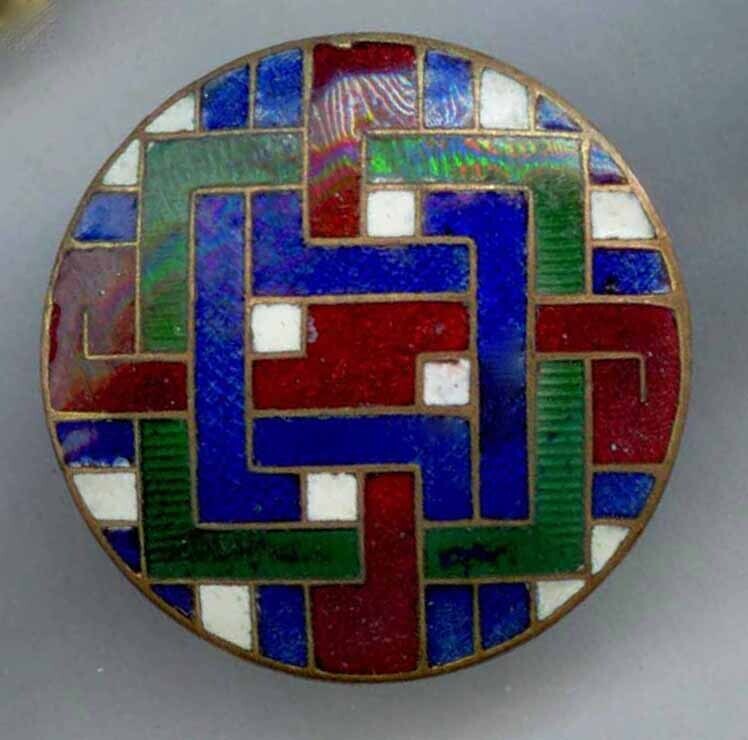 Enamel with Geometric Pattern