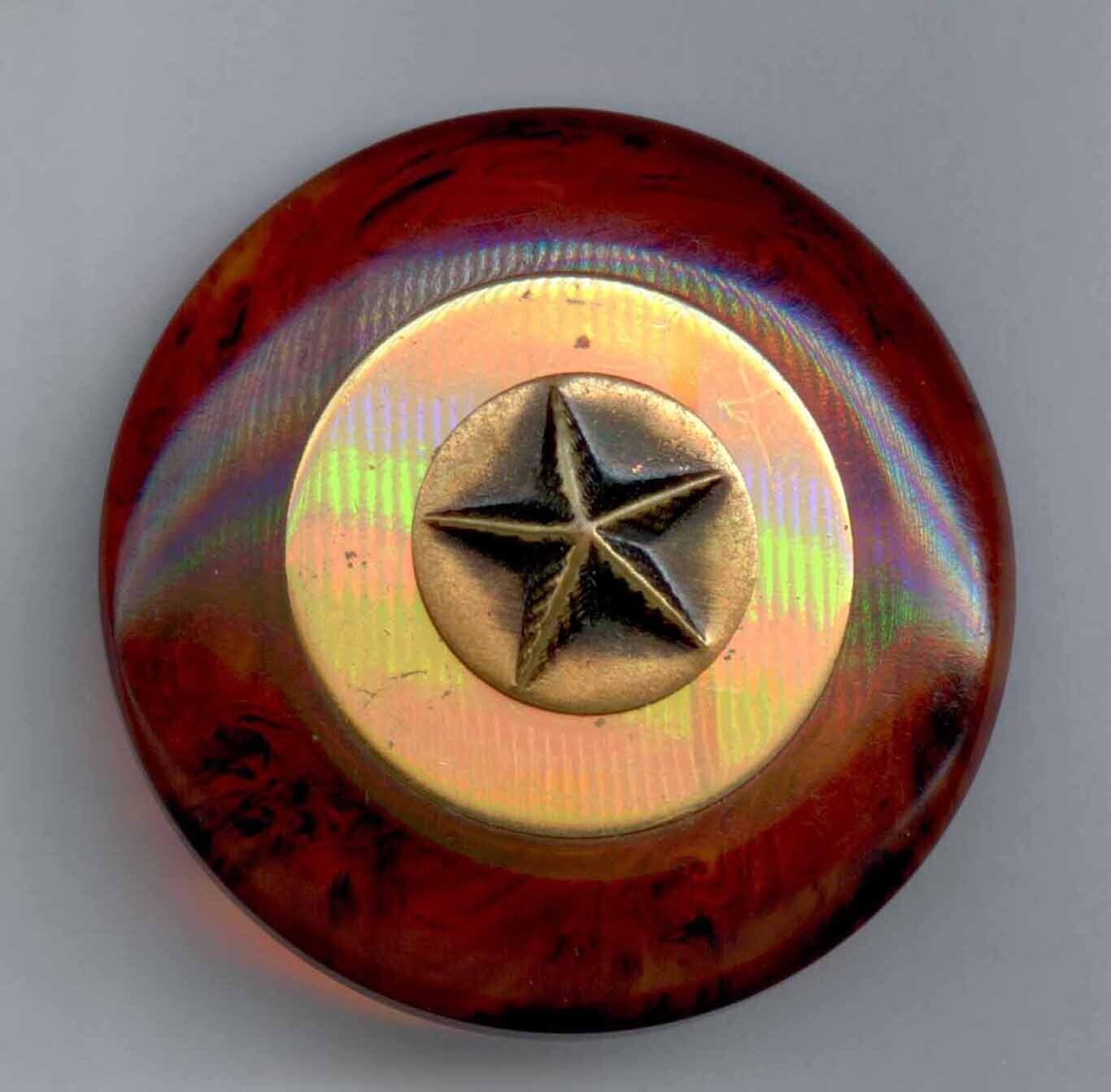 Bakelite Imitation Tortoise with Metal Star