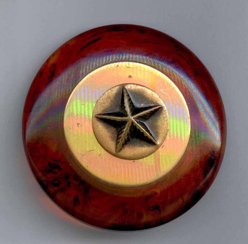 Bakelite Imitation Tortoise with Metal Star