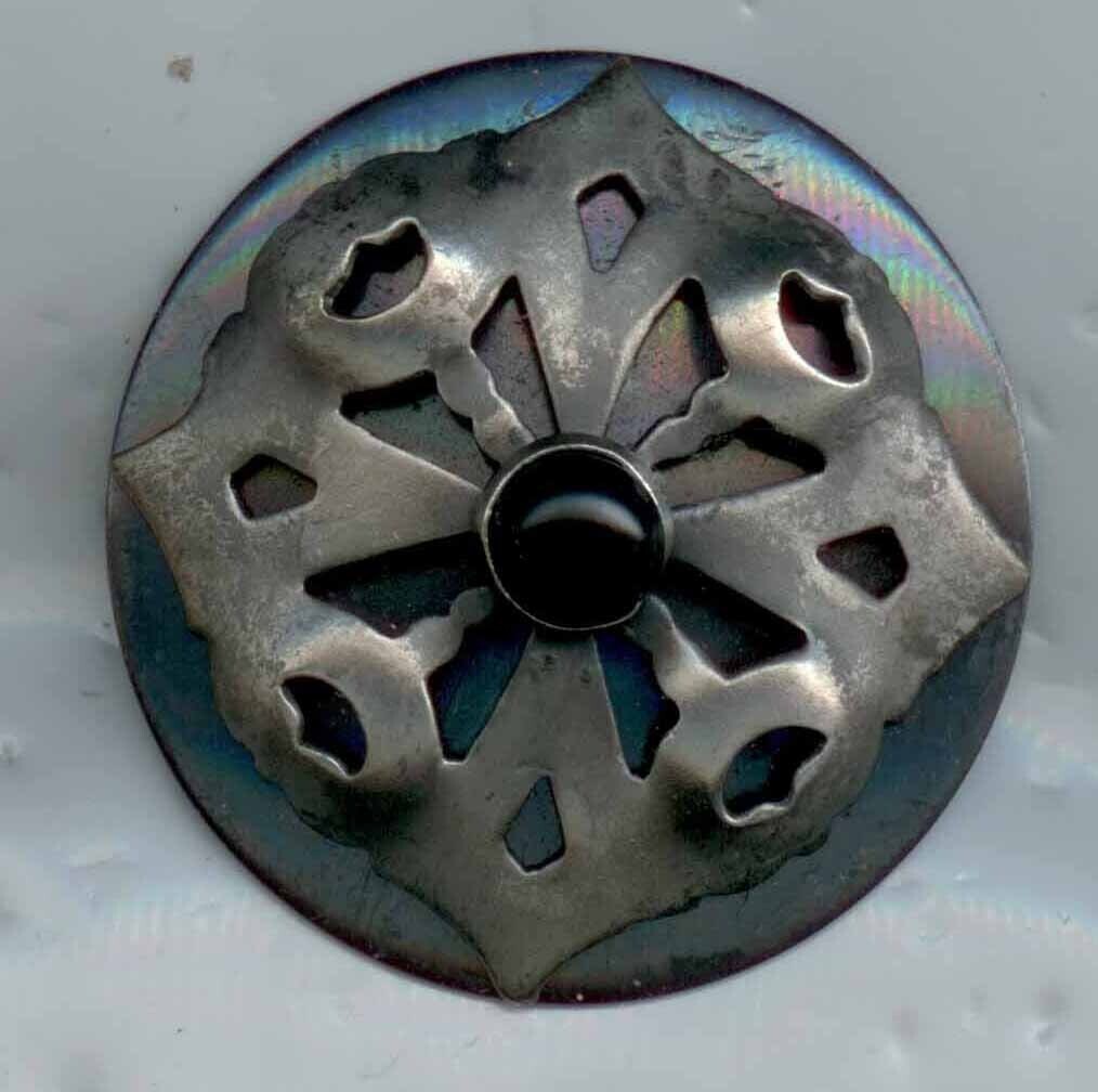Metal with Glass Embellishment