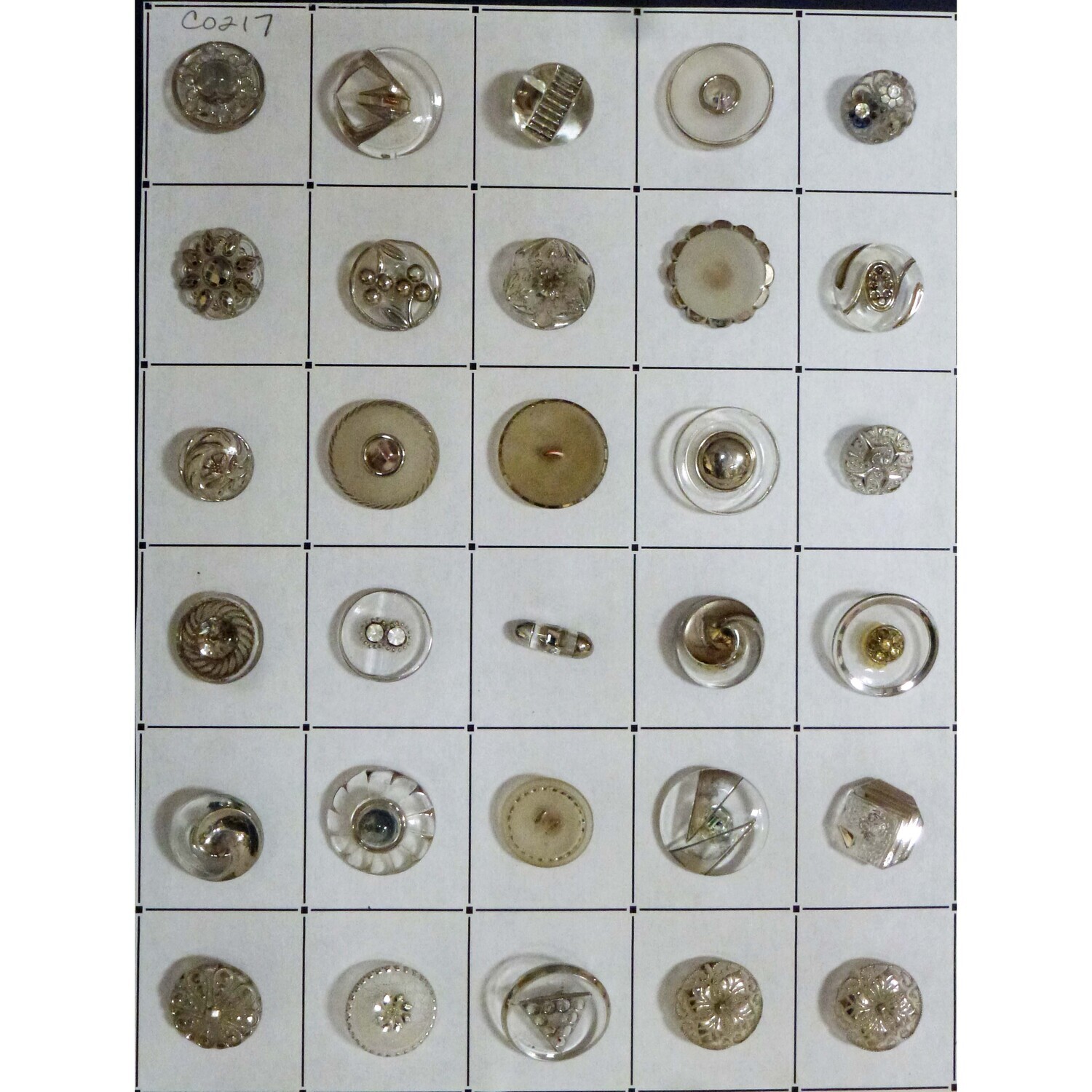 Card Cler Glass with Silver Luster