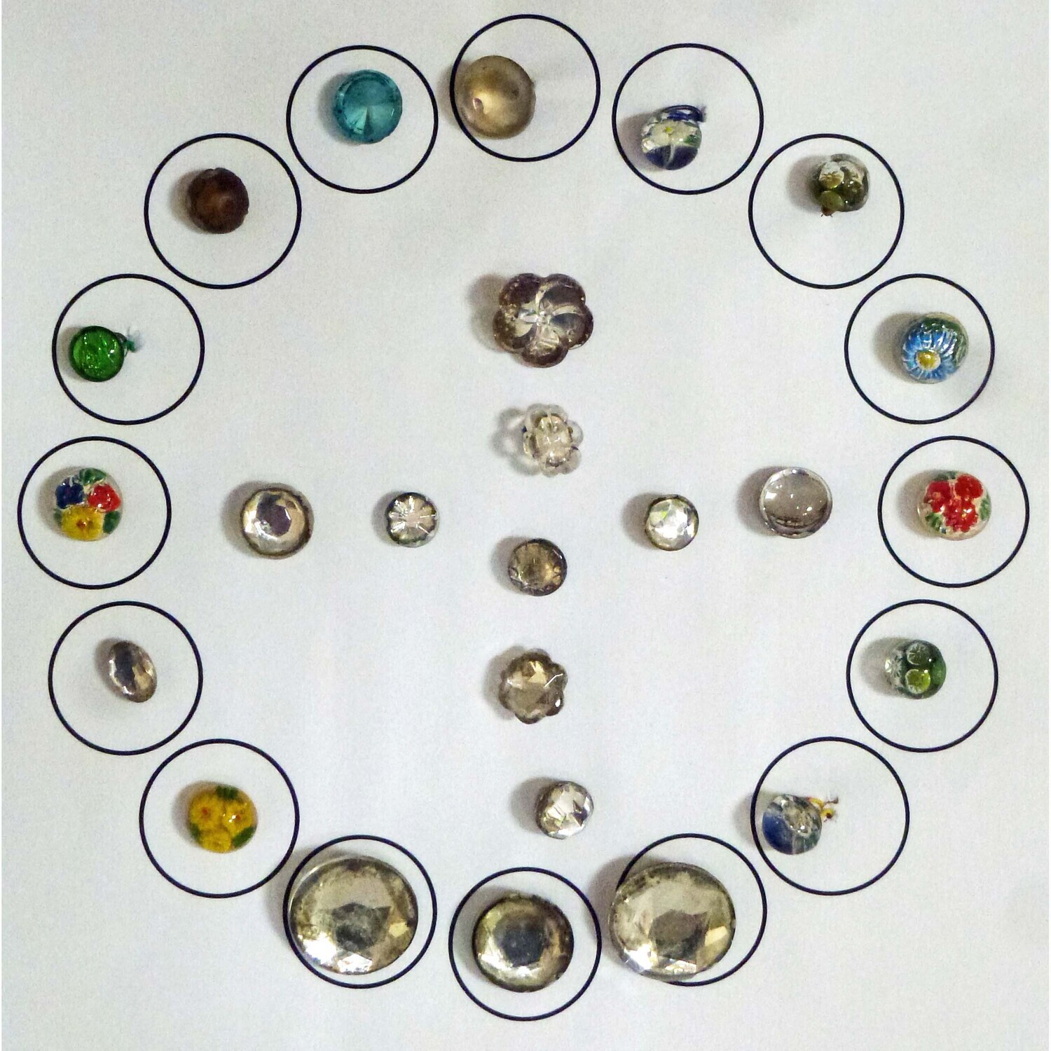 Two-Piece Glass Buttons
