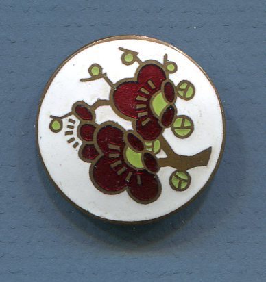 Enamel, White with Flowers