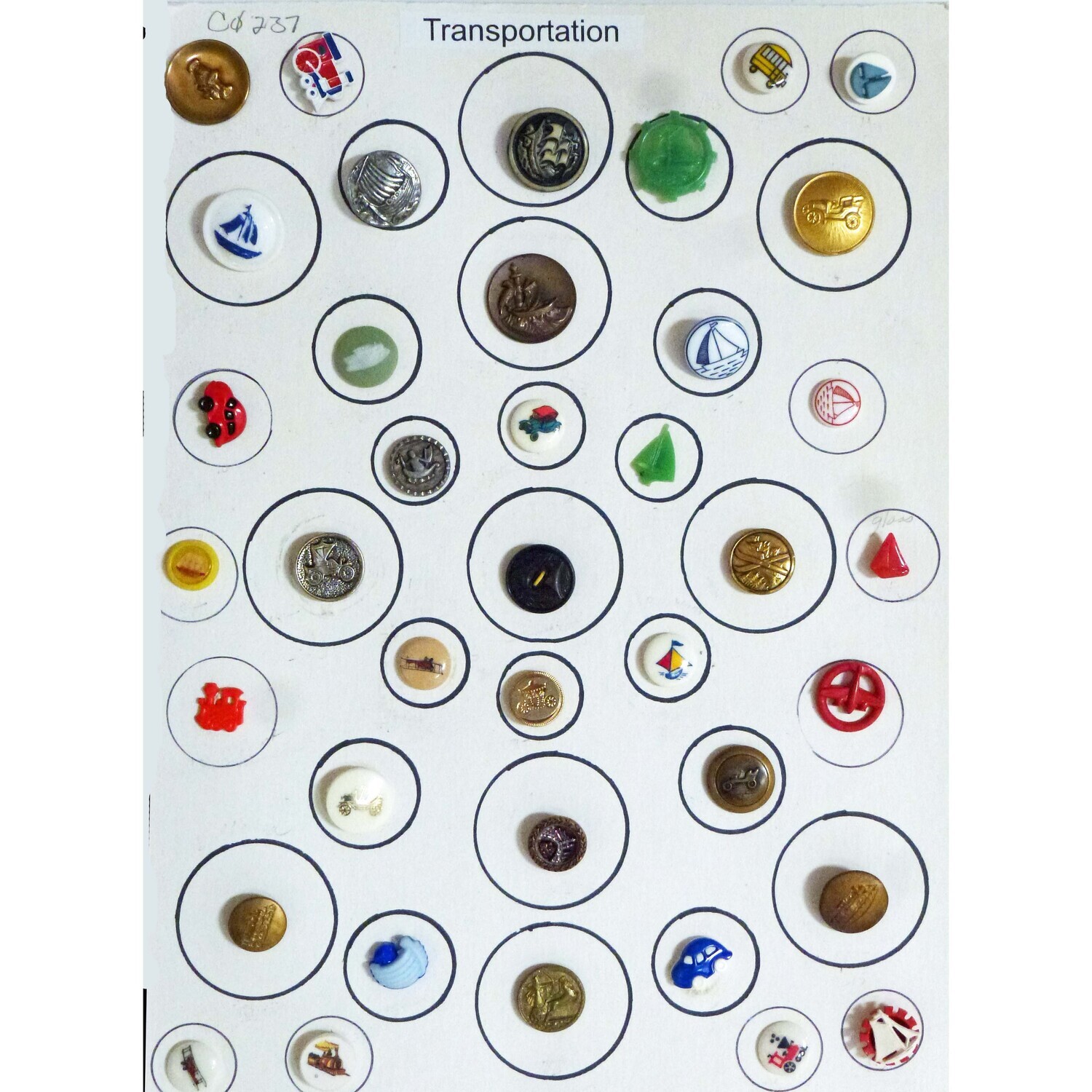 39 Transportation Buttons