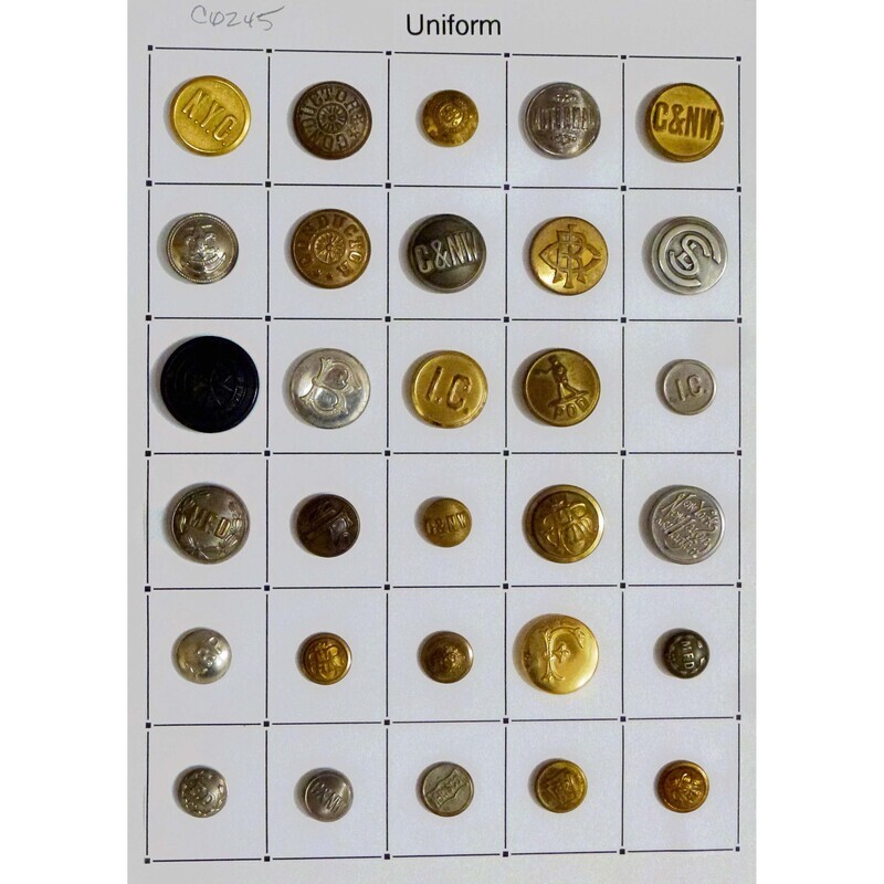 30 Uniform Buttons