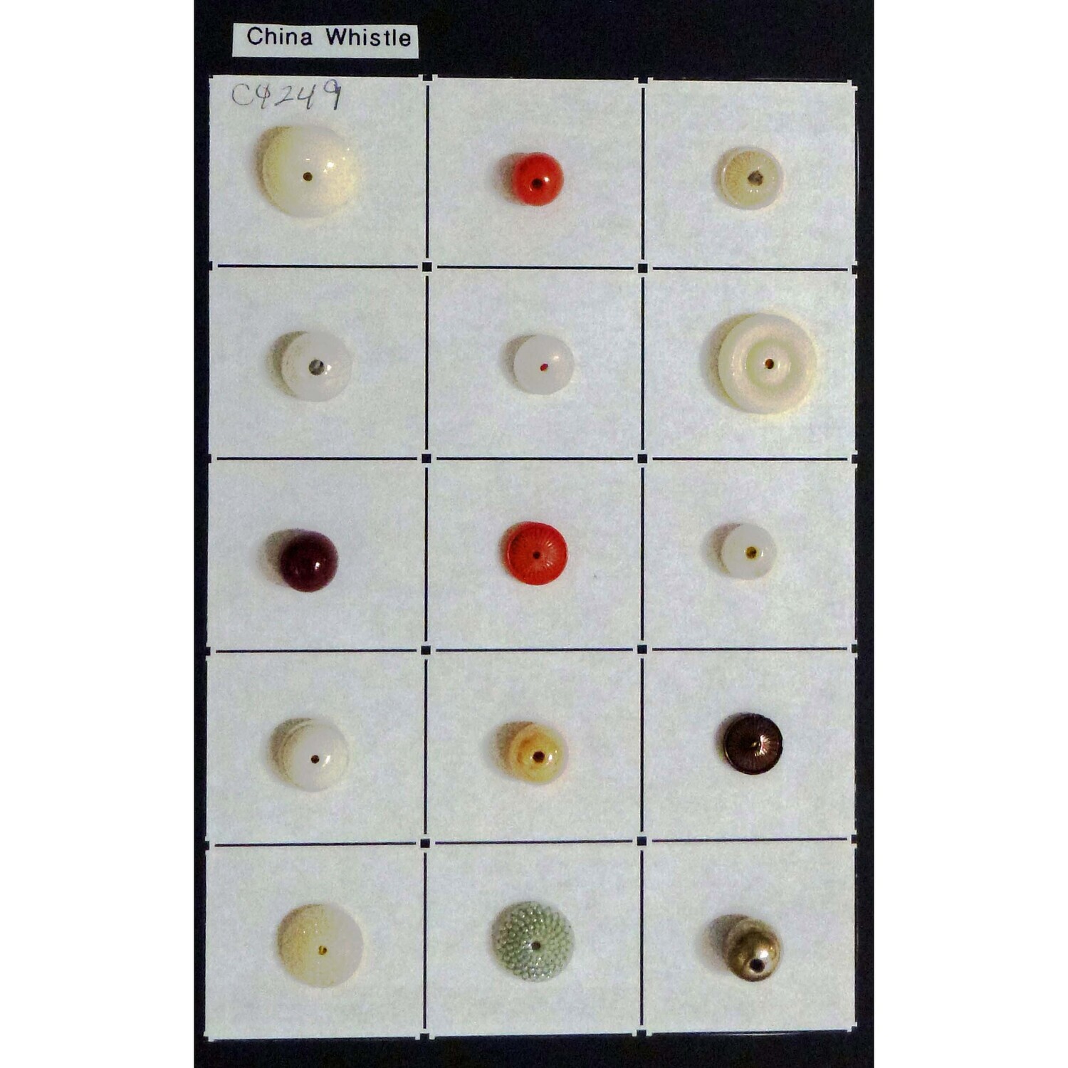 15 China Whistle Buttons