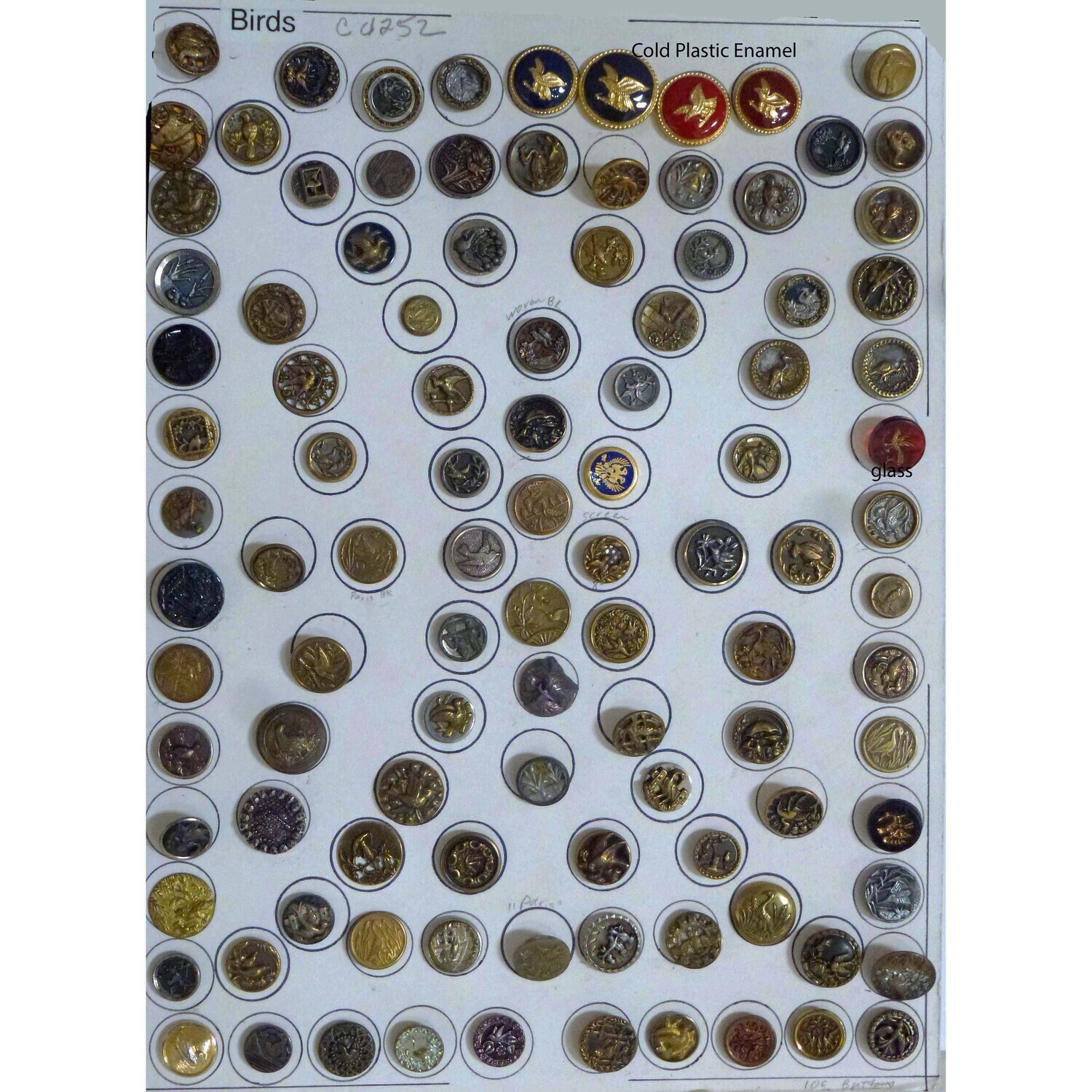 97 Bird Buttons