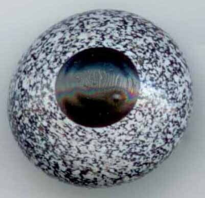 Black Glass Swirl Back, Spatter Overlay