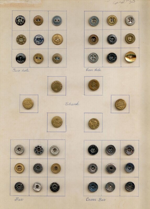42 Overall/Work Clothes buttons