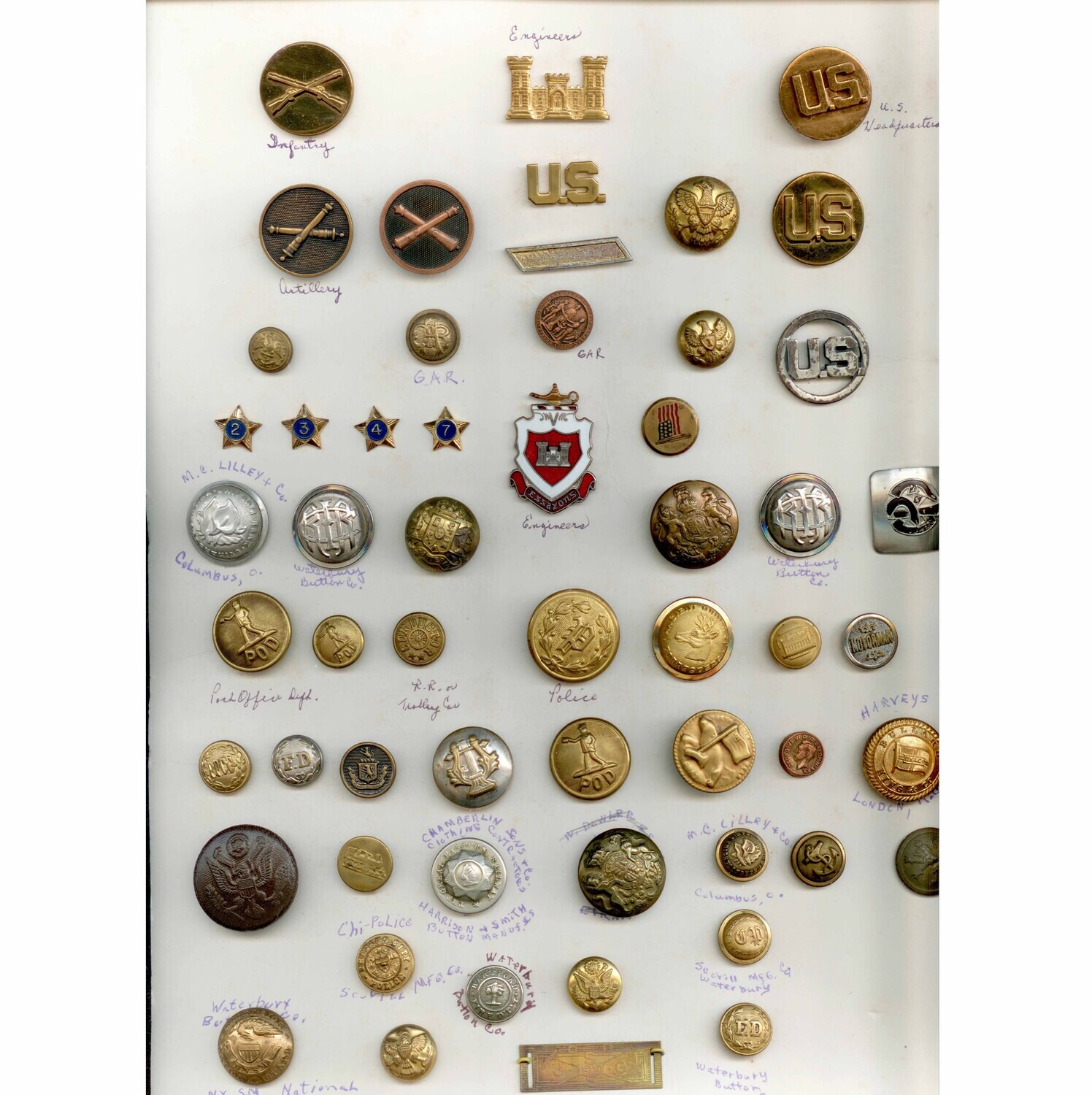 Uniform Buttons and Emblems