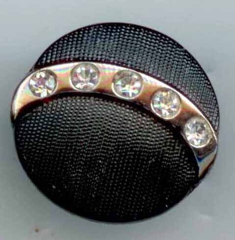 Black Glass with Rhinestones, &quot;LeChic&quot;