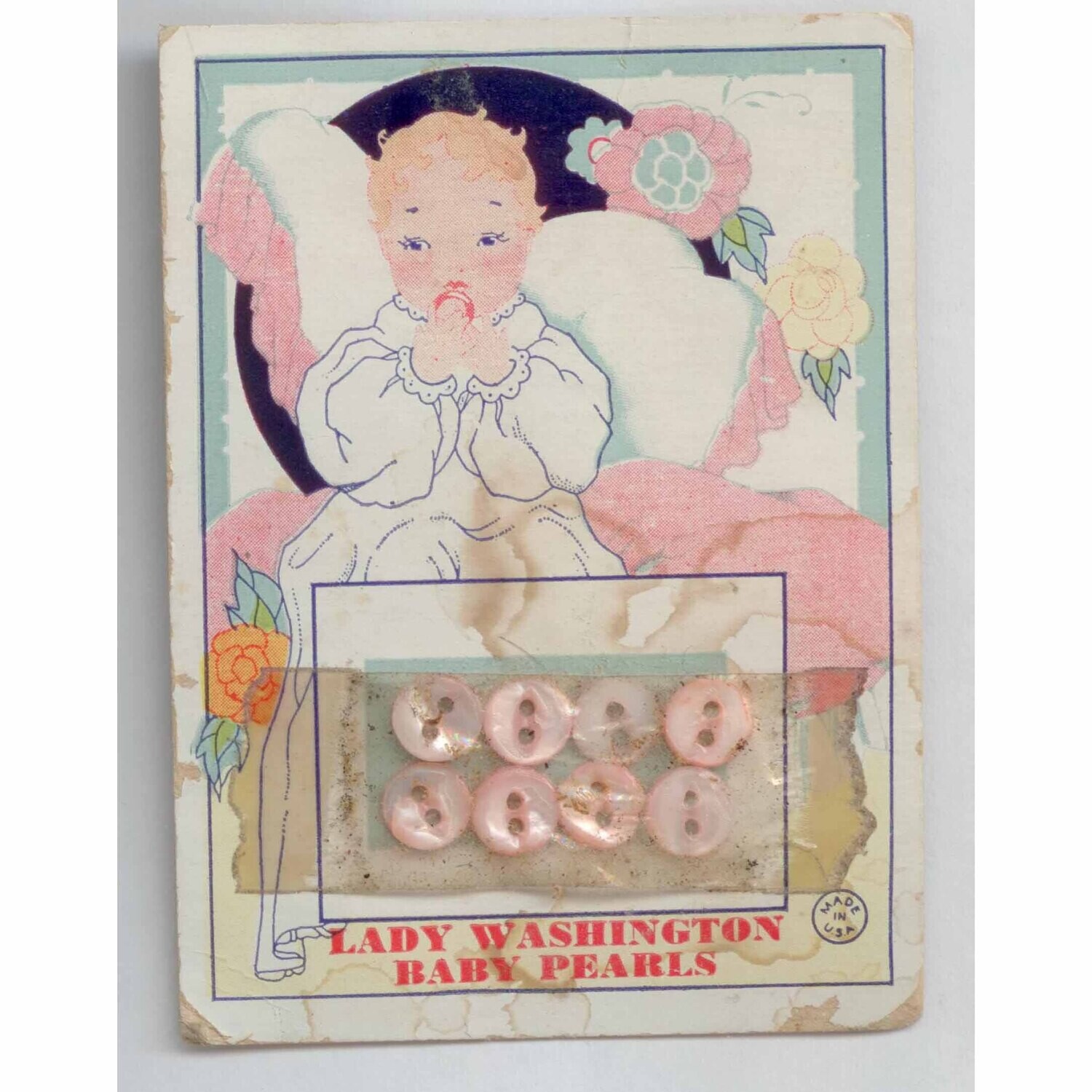 Original Card &quot;LADY WASHINGTON BABY PEARLS&quot;