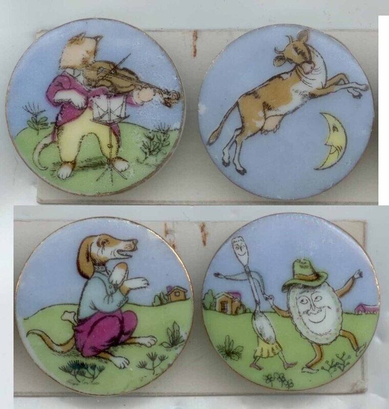 Hey Diddle Diddle Ceramic Button Set