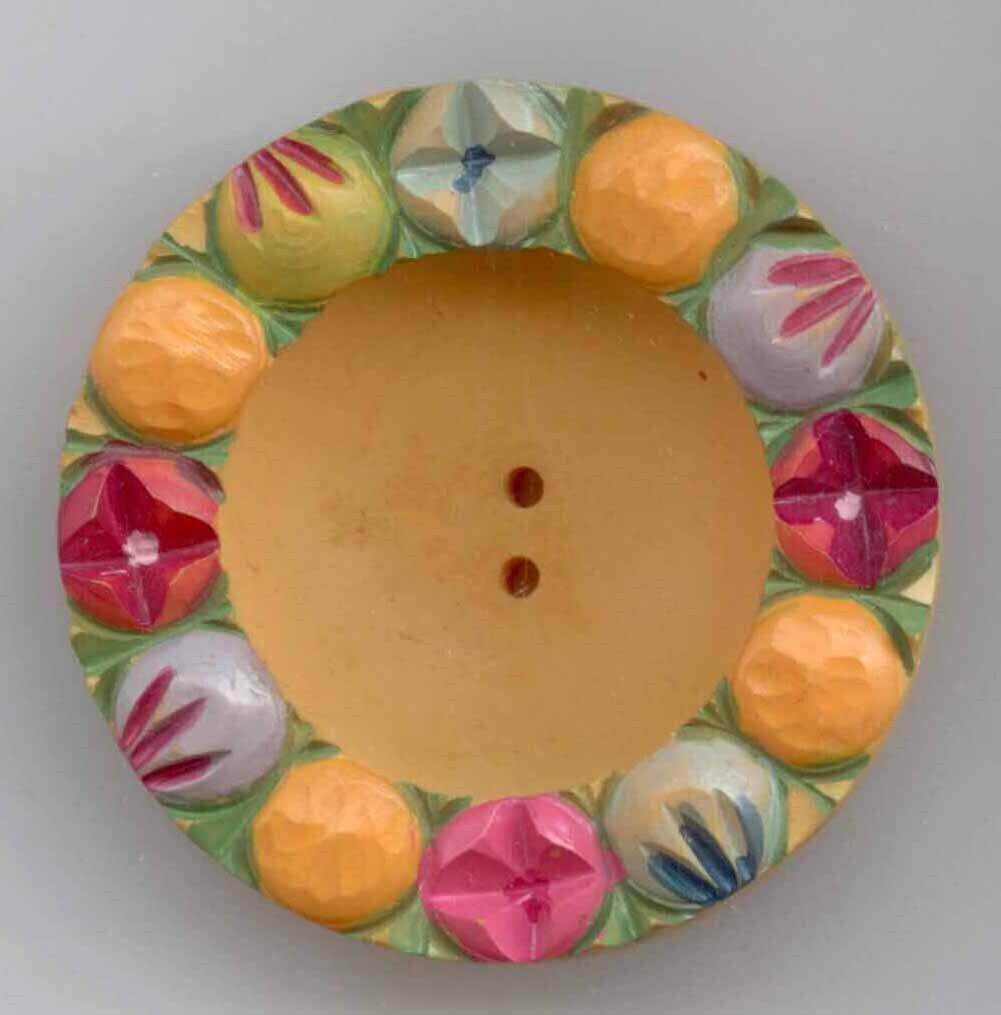 Plastic Button Deep Saucer Shape