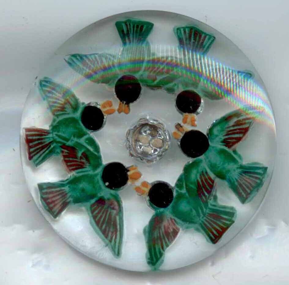 Large Painted Back Glass
