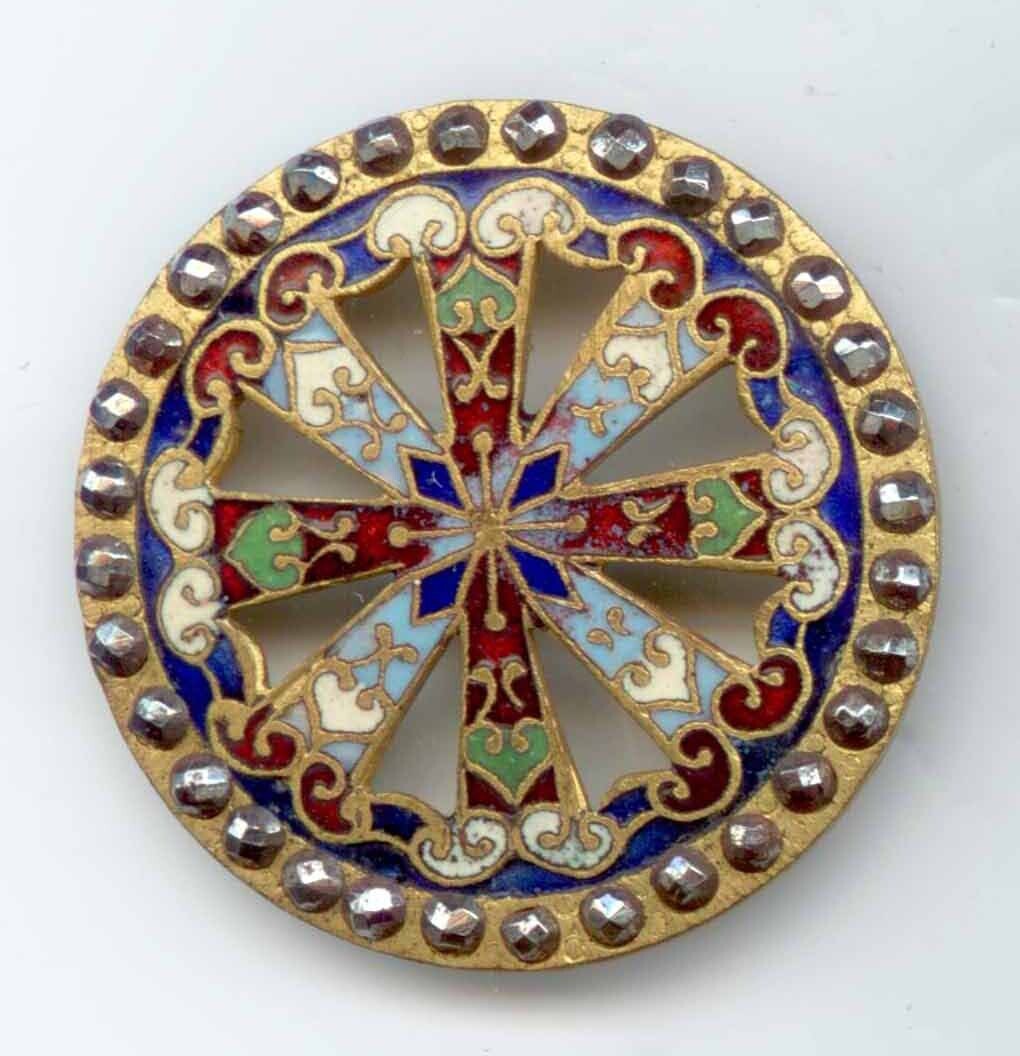 Pierced Enamel with Cut Steel Border
