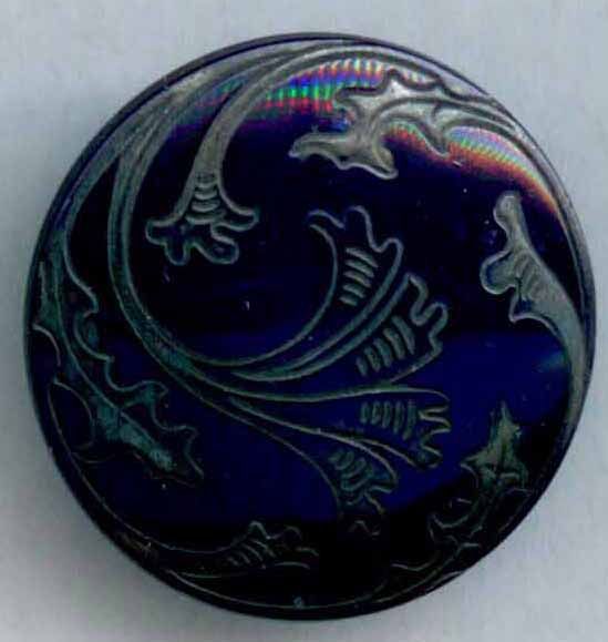 Navy Blue Glass with Gunmetal Luster