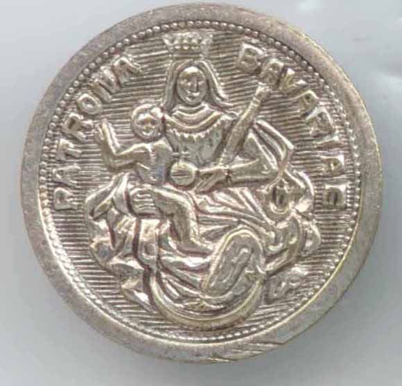 &quot;PATRONA BAVARIAE&quot;, One-Piece White Metal