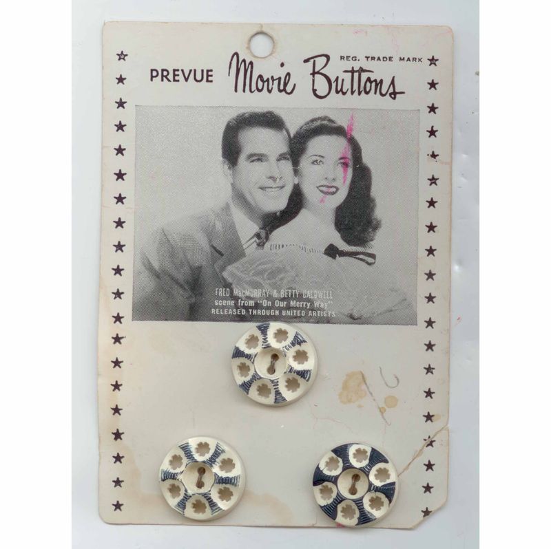 &quot;PREVUE Movie Buttons&quot; Original Card
