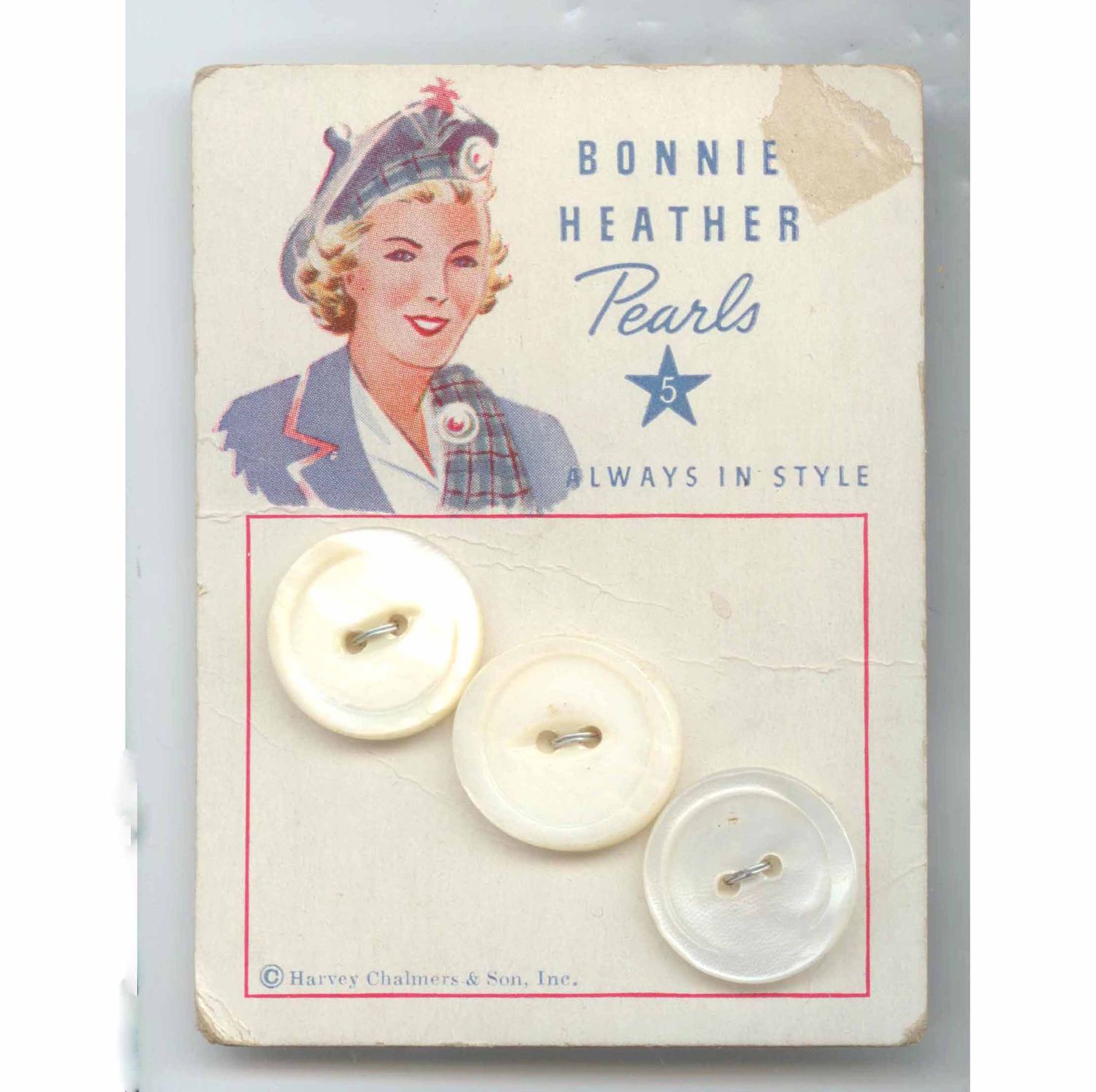 &quot;BONNIE HEATHER Pearls&quot; Original Card
