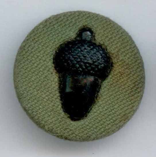 Glass Acorn set in Fabric