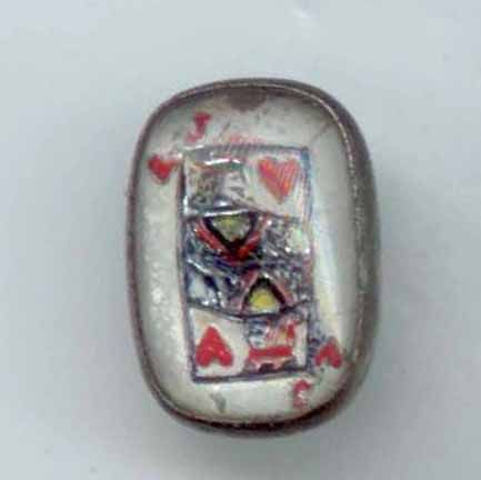 Glass in Metal Playing Card, Hard to Find