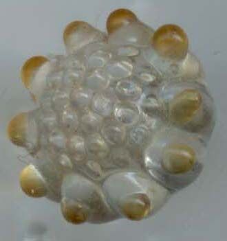 Clear Glass, Yellow Dots Overlay