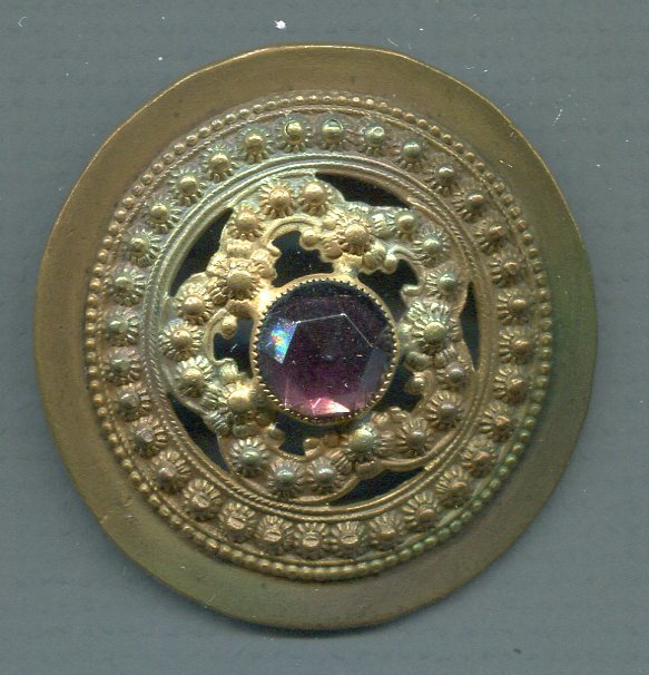 Purple Glass set in Metal