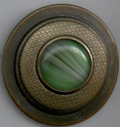 Green Glass in Metal