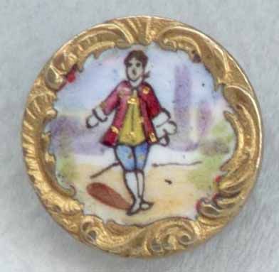 Enamel, &quot;PARIS&quot; back mark