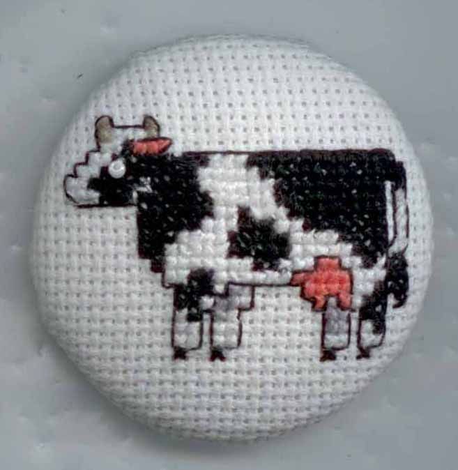 Fabric Cow, Glass Eye
